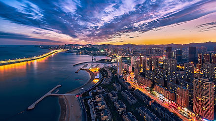 dailan coastline at dawn