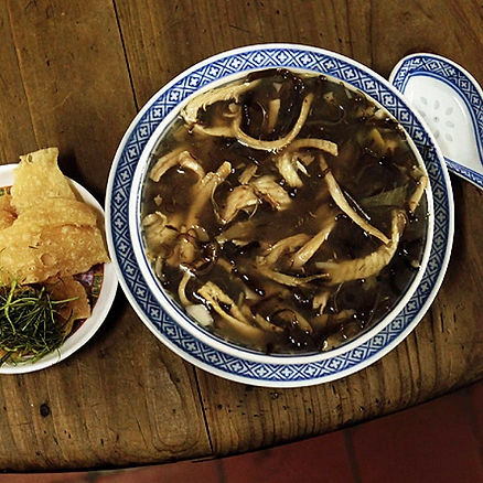 soup with strips of snake meat