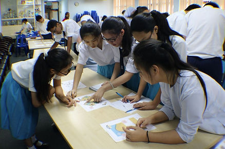 group of students working on project together