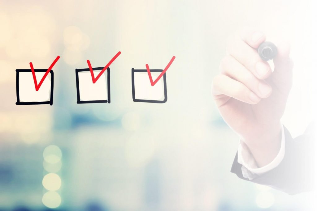 requirement check boxes