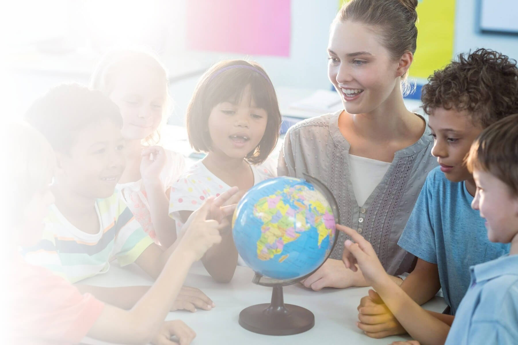 teacher and students in classroom